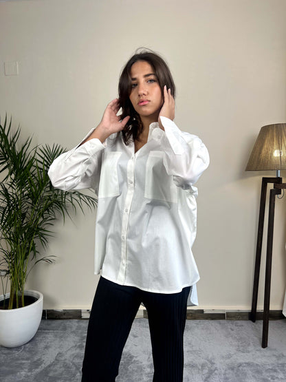 White oversized shirt